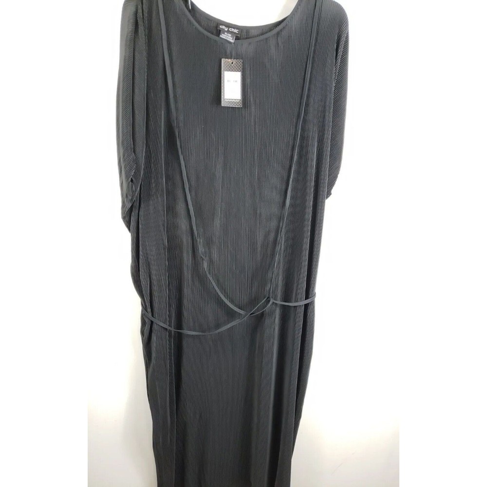 City  Chic dress Women’s XL Baby Pleat Black New